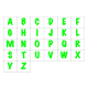 File Folder Sequence Uppercase Letters (Light Green)